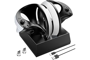SteBeauty PS VR2 Charging Dock for Sony PS VR2 Sense Controller with LED Light Magnetic High Speed Charging Dock Holder with 