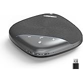 HORION Conference Speaker with Microphone, Wireless Bluetooth Speakerphone for Office Meeting Computer PC, w/8 Mics, 20ft Voice Pickup, 8H Call Time, AI Noise Cancelling, Portable with Zoom/Teams