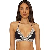 BECCA Women's Delilah Halter Bikini Top, Adjustable, Tie Back, Swimwear Separates