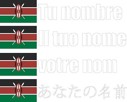 JINTORA -Kenia- Fuente Blanca - Pegatina Vinilo Impreso para Coche ...