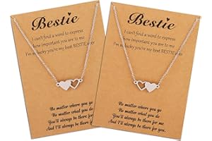YANCHUN Best Friend Birthday Gifts for Women Friendship Necklaces Best Friend Necklace Gifts BFF Necklace for 2/3/4/5 Matching Long Distance Necklaces Gift