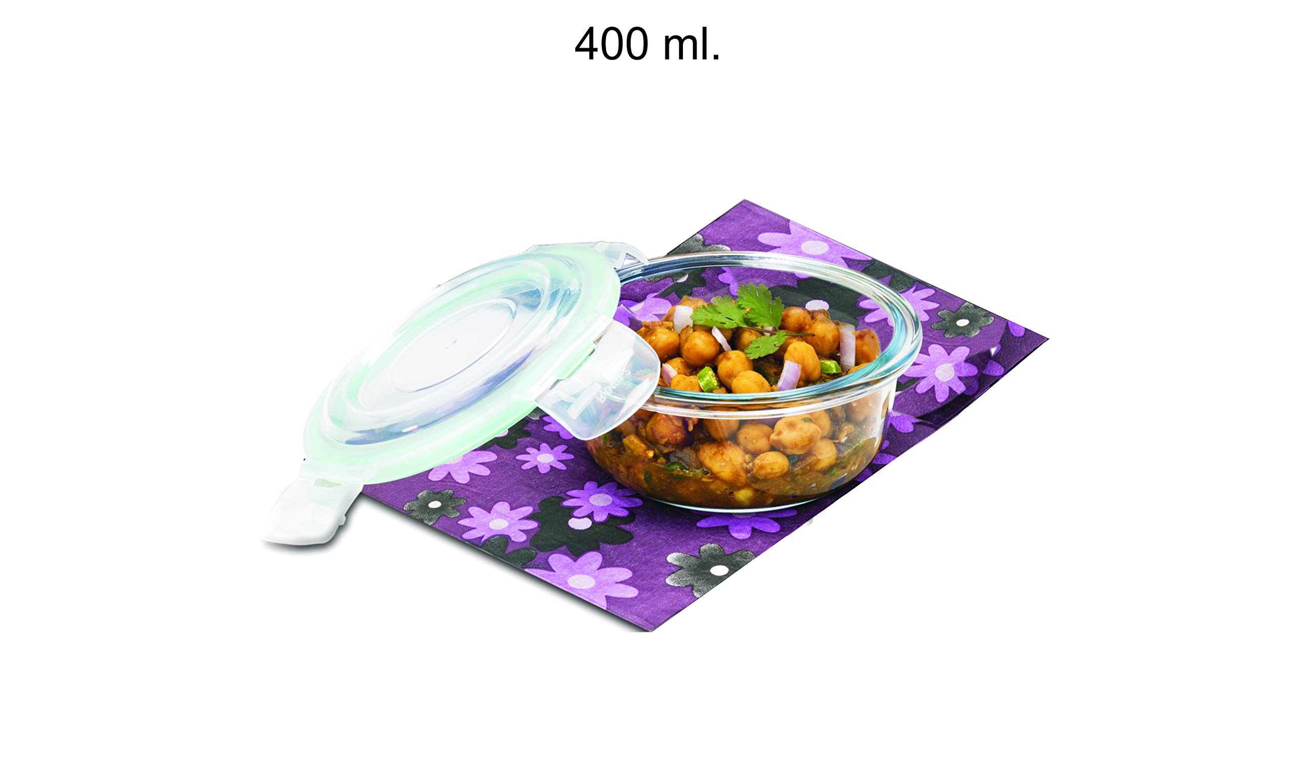 signoraware executive glass lunch box with bag 580