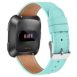 BOTNUW Leather Bands Compatible with Fit bit Versa