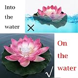 SUQ 5 Pieces Lotus Lamp Outdoor Floating LED Garden Light 18CM view 4