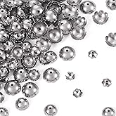 Cheriswelry 360pcs Flower Stainless Steel Bead Caps 6mm 8mm 10mm Floral Bead End Caps Loose Spacer Bracelet Beads for DIY Craft Earring Necklace Jewelry Making