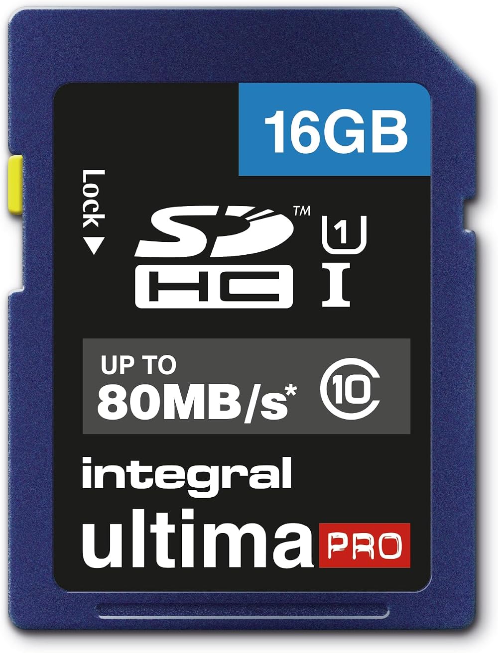 Integral UltimaPro 16 GB SDHC Class 10 Memory Card -80U1