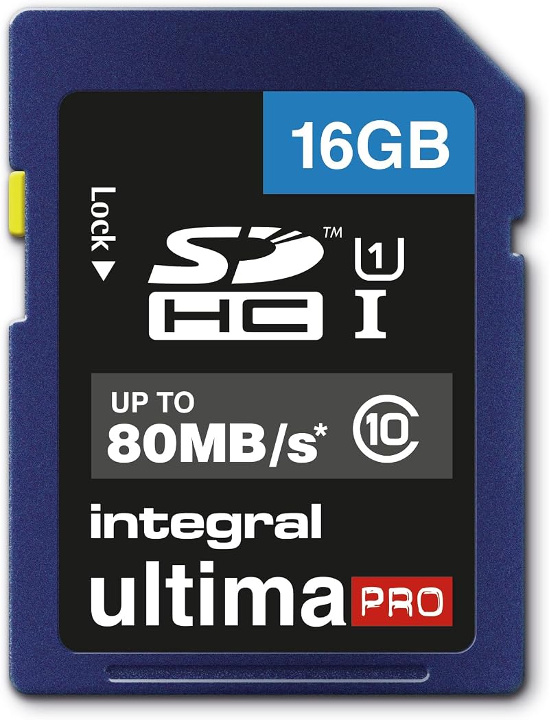 Integral UltimaPro 16 GB SDHC Class 10 Memory Card -80U1