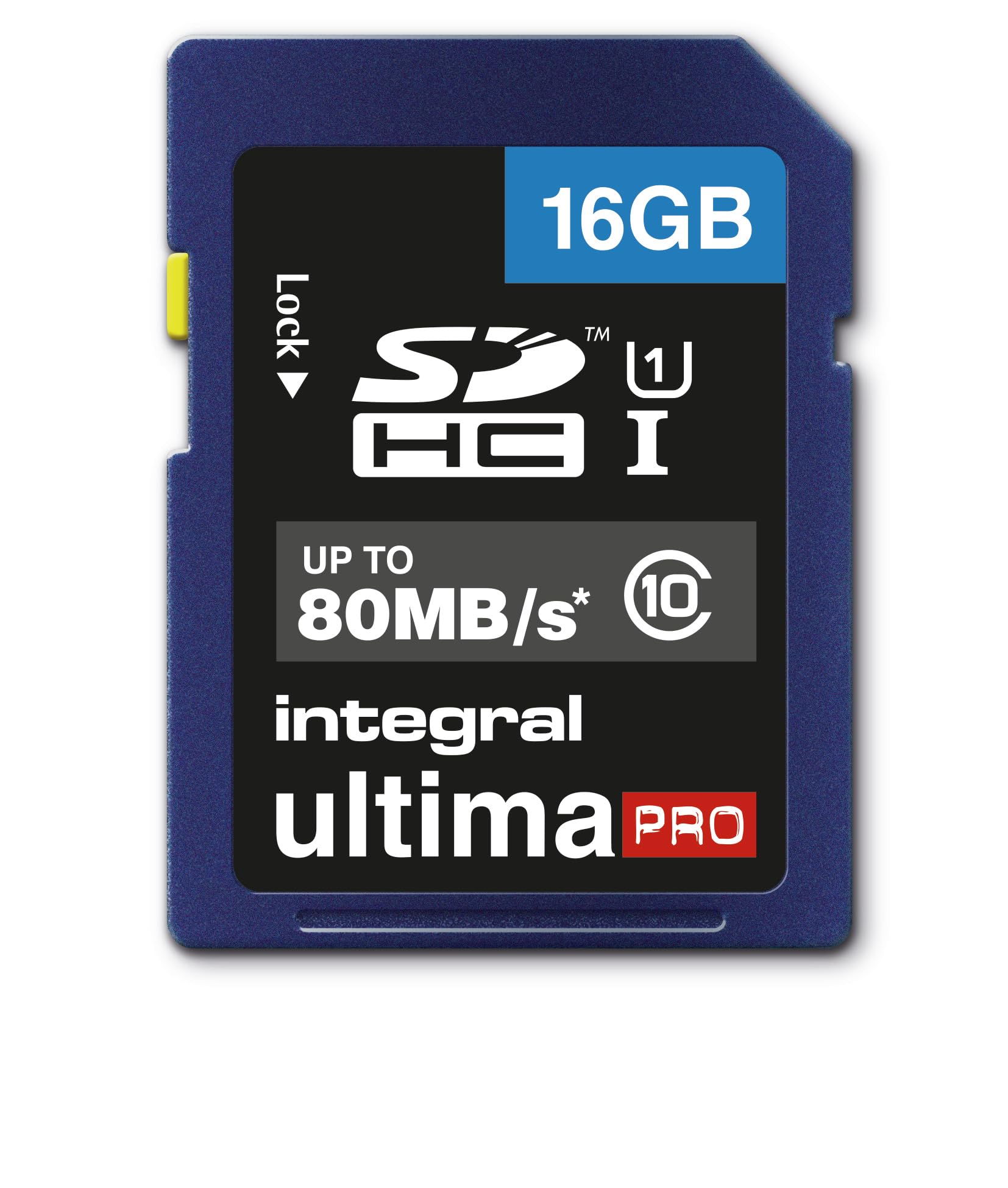 Integral INSDH16G10-80U1 UltimaPro 16 GB SDHC Class 10 Memory Card