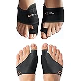 Copper Compression Bunion Relief Kit - Includes 1 Pair Each of Bunion Corrector Cushion Sleeves & Bunion Corrector Toe Splints - Pads & Straightens Bunions, Feet for Men & Women - Small/Medium
