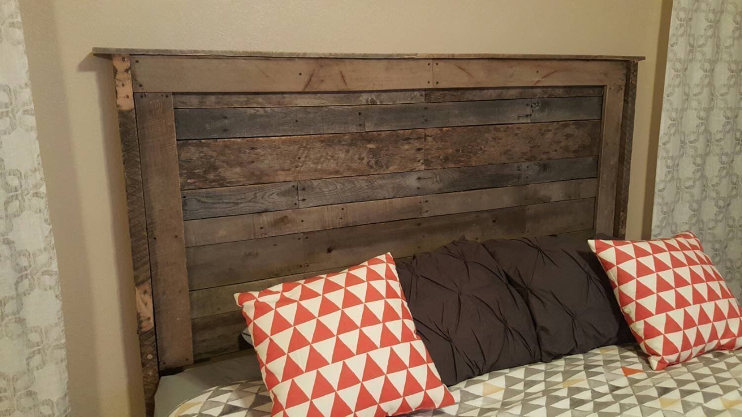 Pallet Wood Headboard Handmade