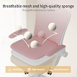 nasapaluro Ergonomic Desk Chair Pink with Flip-Up Armrests Mesh Back Lumbar view 5