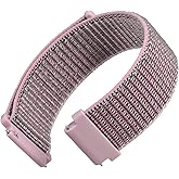 WOCCI 16mm Adjustable Nylon Watch Band, Quick Release Sport Loop Strap (Sand Pink)