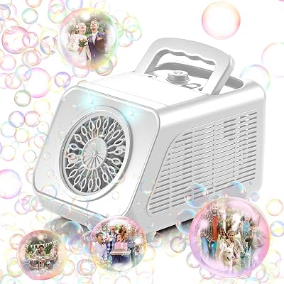 Tecnock Bubble Machine Automatic Bubble Blower 15000+ Bubbles/Min 2 Speed