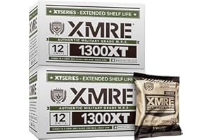 XMRE 1300XT MRE Meals Military 2022 Bulk | Military Grade MREs | For Survival Kits & Hurricane Preparedness Items | Emergency Food Supplies | Military Food Packs w/ Flameless Ration Heater | USA Made
