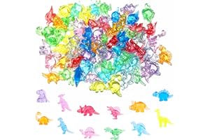 FLATRI 120 PCS Mini Dinosaur Figures, 12 Styles Resin Animals Mixed Loading, Tiny Multicolor Mini Resin Animals for Dollhouse Decor Vase Fillers Accessories Decorations