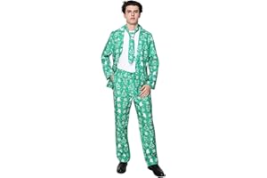 EraSpooky Mens Ugly Christmas Suits Adult Slim Fit Xmas Theme Party Blazer Costume