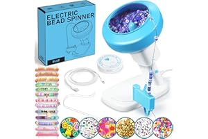 GRACEDUCK Electric Bead Spinner for Bracelet Making Kit - Clay Bead Bracelet Kit Essentials, Bead Spinner Needles Included, Easy Friendship Jewelry Bracelet Making, Applicable for Different Kind of Beads