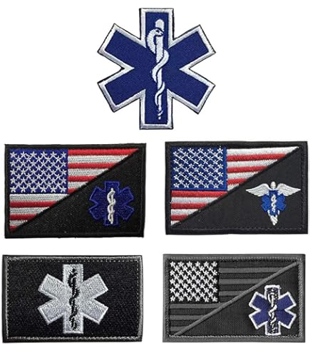 Patch Morale In PVC 3D – EMT Firefighter USA American Flag – 8 Cm, Per Uniformi E Giacche