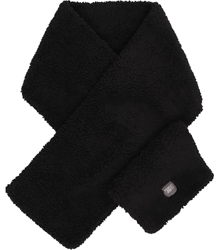 UGG Men's Waffle Scarf Black One Size at Amazon Men's Clothing store