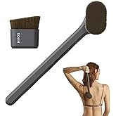 SONN Self Tanner Brushes - Body and Face Kabuki Brush Applicator for Fake Tan, Lotion, Makeup, and Sunscreen, Back Brush Applicator for Sunless Tanner and cream (Combo Pack)