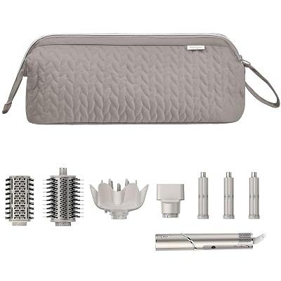 KarSyon Shark Flex Style Case for Airwrap Hair Dryer Brush Revlon Hair Tools Travel Bag Carrying Case Flat Curling Iron Organizer (Camel)