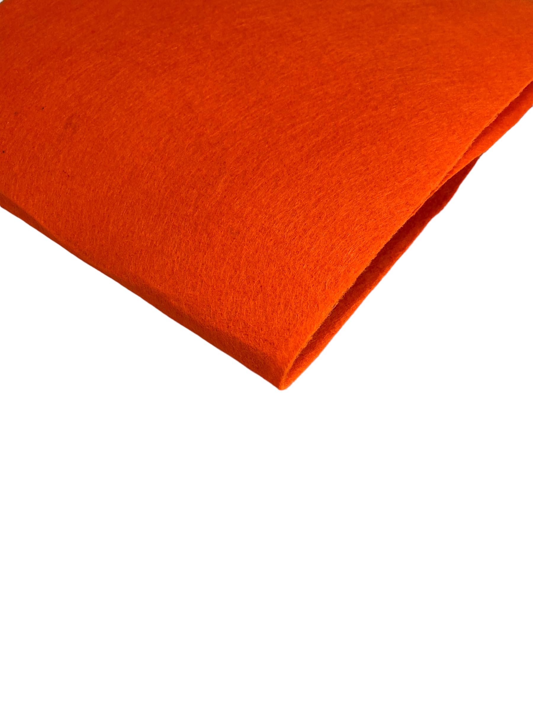 Craft Felt by The Metre Material for Sewing Embroidery Decorations 90CM Wide (2 Meter, Orange)