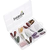 BEADIA Natural Mix Color Agate Teardrop Stone Beads 10x30mm 24pcs Dangle Earring Charm for DIY Jewelry Making