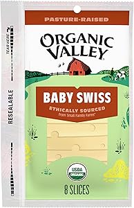 Organic Valley Alpine Style Organic Baby Swiss Cheese Slices