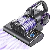 FEPPO Mattress Vacuum Cleaner, 16Kpa Bed Vacuum Cleaner with 253.7nm UV-C Light, 140°F Heat, HEPA Filter & Ultrasonic, Versat