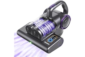 FEPPO Mattress Vacuum Cleaner, 16Kpa Bed Vacuum Cleaner with 253.7nm UV-C Light, 140°F Heat, HEPA Filter & Ultrasonic, Versatile Handheld Vacuums for Bed, Sofa, Couch, Crib(Corded, 500W)