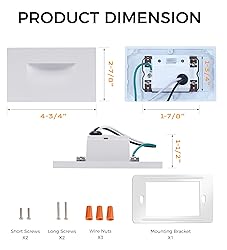 CLOUDY BAY Dimmable Upgraded 3 Color 120V LED