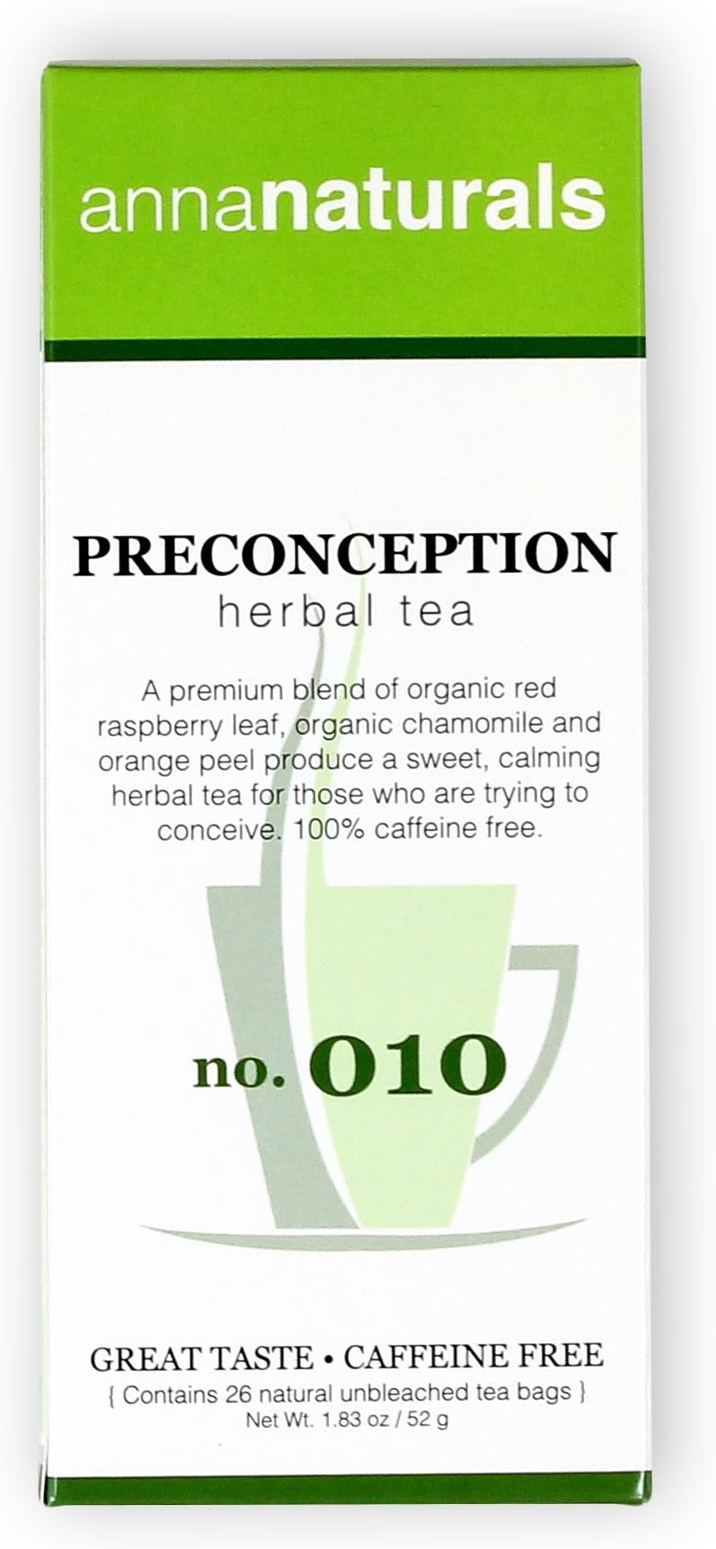 Fertility Tea - Preconception Organic Herbal Tea with Red Raspberry Leaf - 26 Bags
