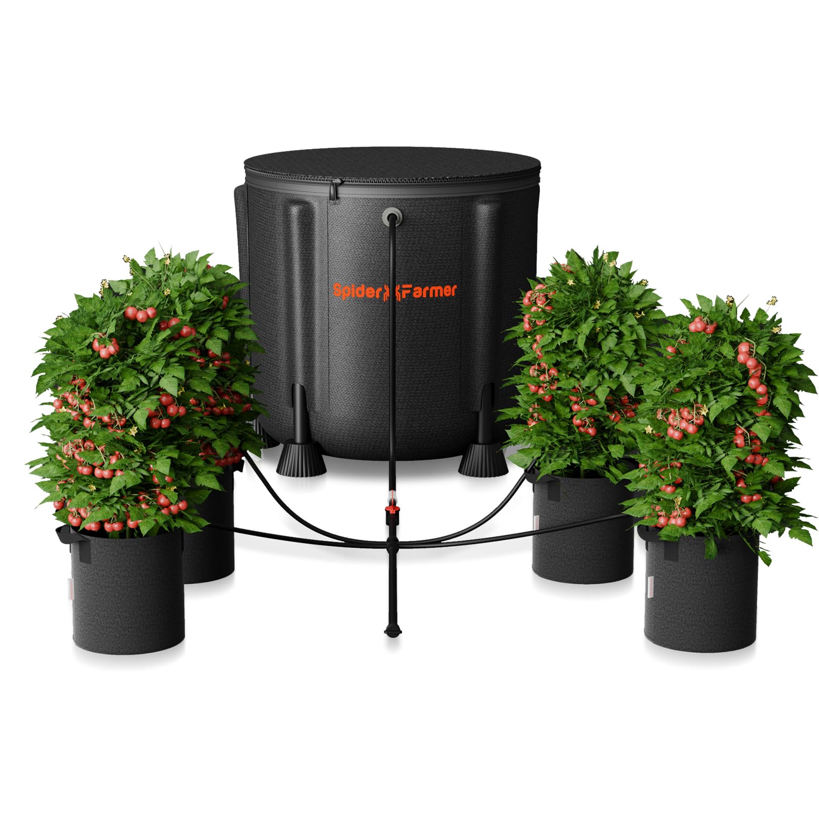 Photo 1 of Spider Farmer Auto Drip Irrigation System Kits with 13-Gallon Bucket, 25W Water Pump, Low Water Level Sensor, Complete Indoor Automatic Watering System for Grow Tent/Greenhouse/Lawn