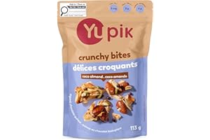 Yupik Coco Almond Crunchy Bites, 113 g, Gluten-Free, Kosher, Non-GMO, Maple Glazed Snack, Coconut Clusters with Almonds, Choc