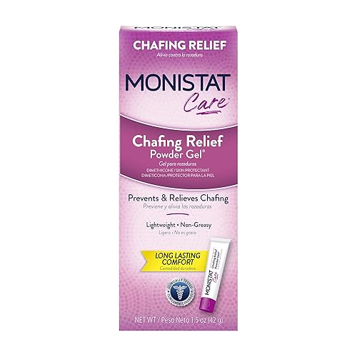 Monistat Chafing Relief Powder Gel, Anti-Chafe Protection, Fragrance Free Chafing Gel, 1.5 Oz, 1 Pack