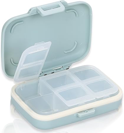 Amazon Nicoly ピルケース 携帯用 薬 サプリメントケース 常備薬 出張 旅行 男女兼用 ブルー Nicoly ピルケース