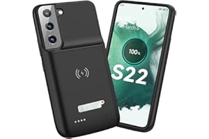 NEWDERY Galaxy S22 Battery Case 4700mAh, Qi Wireless Charging & Fast Charging & Transfer Data Supported, Extended Rechargeabl