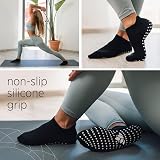All Things Accessory Non-Slip Yoga Socks for Women 3 Pairs Black view 4