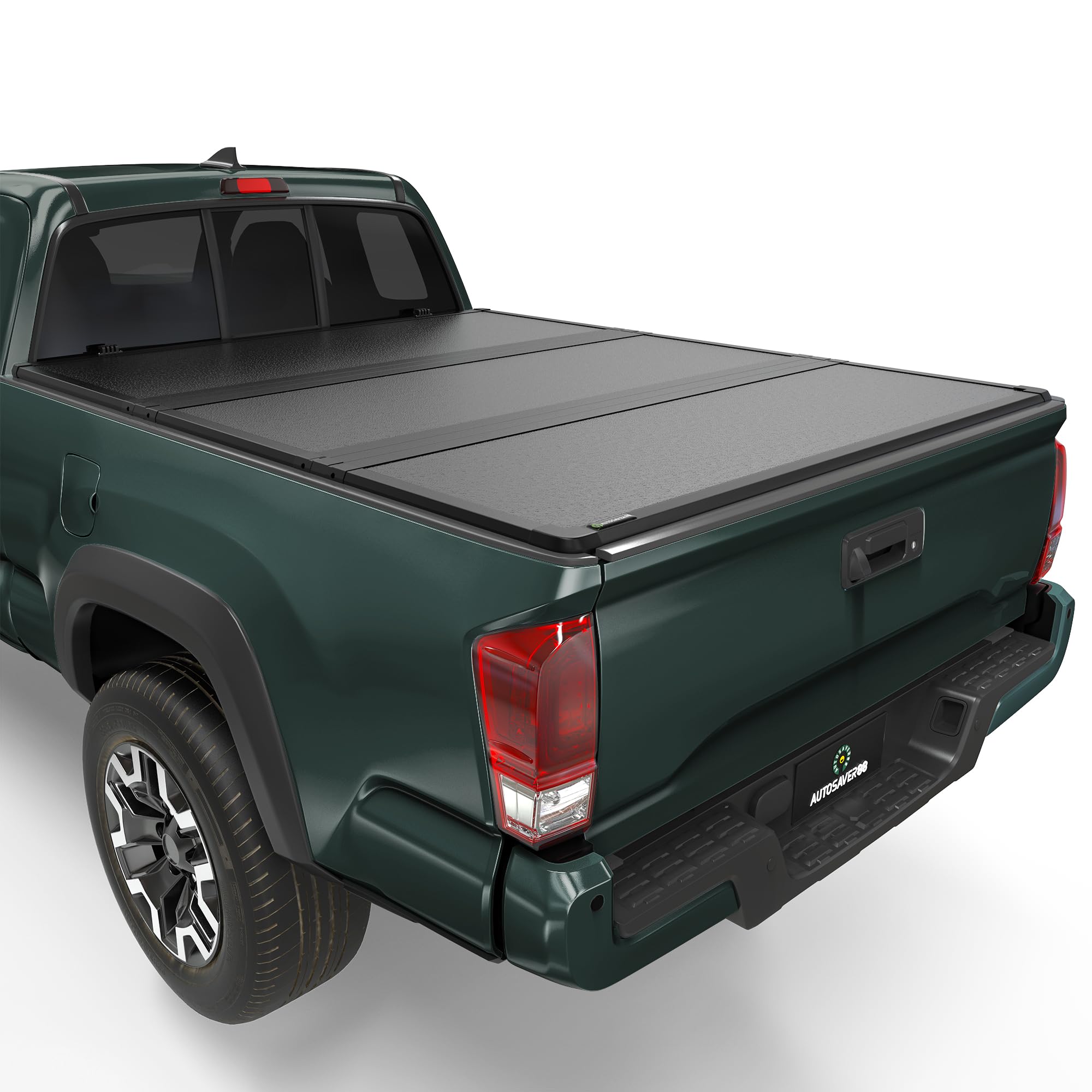 Speed Daddy Hard Tri-Fold Tonneau Cover – Toyota Tacoma 2005-2015 – 6Ft Bed – FRP Black