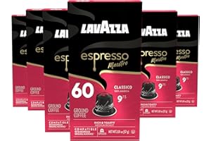 Lavazza Espresso Maestro Classico Aluminum Capsules Compatible with Nespresso* Original Machines, Medium Espresso Roast, 100% Arabica (60 Capsules)