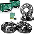 YHTAUTO 4x100mm Wheel Spacers 20mm Fits Kia, Ford, Mazda, Scion, Toyota, Fiat Models, Corolla, xB, Rio, Tire Spacers w/ M12x1.5 & 12.9 Grade Studs, 54.1mm Hub Bore 4 Lug 4PCS Black Wheel Spacers