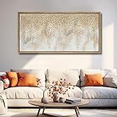24"x48" Framed Gold Foil Abstract Wall Art,Modern Canvas Wall Paintings Abstract Artwork Large Painting for Bedroom Home Office Wall Decor