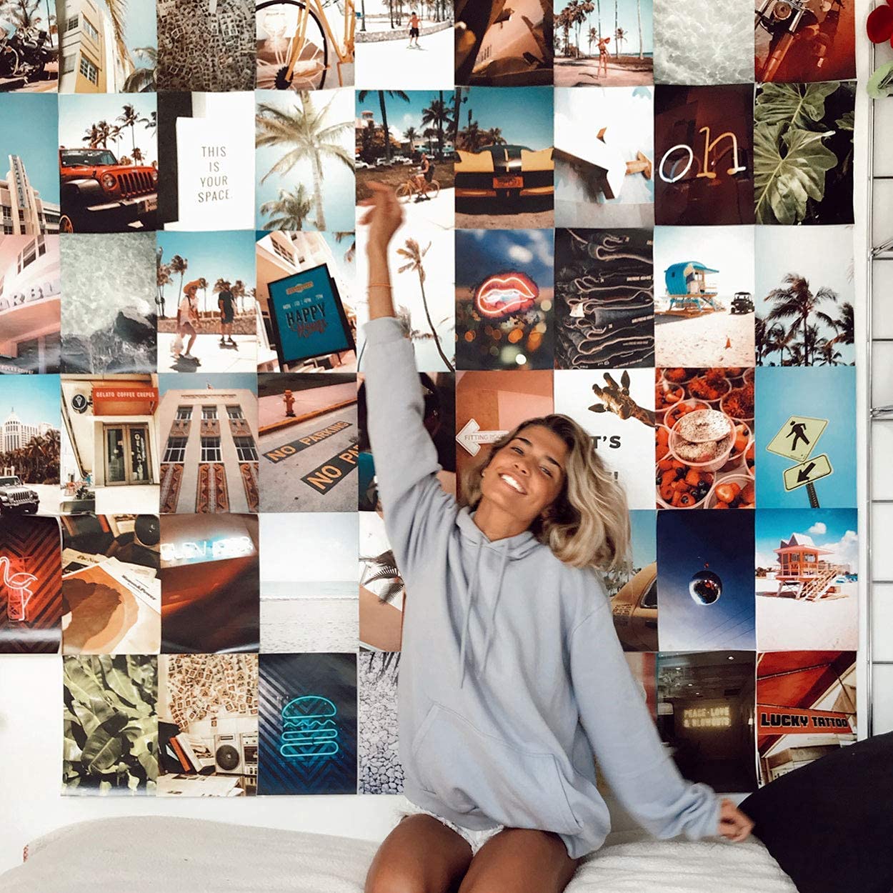 Flamingueo Wall Decoration - 100 Photos Decoration Room Tumblr, Bedroom Wall Art, Aesthetic Room Deco, Wall Decor, Pictures for Bedroom Walls