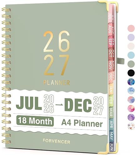 Amazon.com : Jul 2026 - Dec 2027 Planner, Forvencer 18 Month