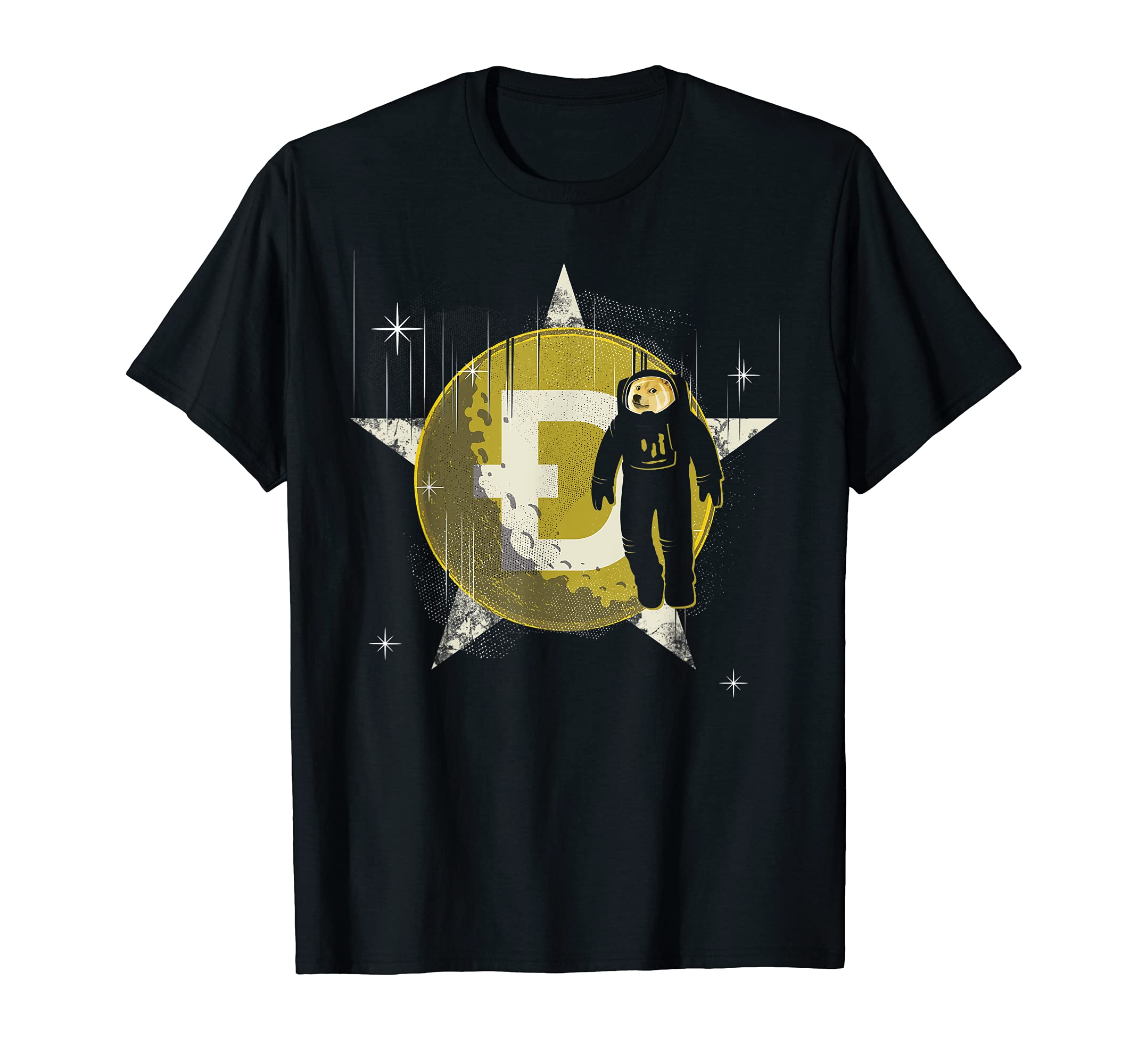 Dogecoin DOGE To The Moon Astronaut Space Shiba T-Shirt