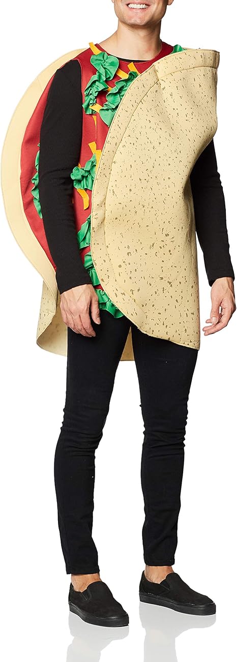 Amazon Co Jp 大人 おもしろコスプレ おもしろい コスチューム タコベル Tacobell タコス メキシカン 料理 食べ物 男性 仮装 衣装 ホーム キッチン