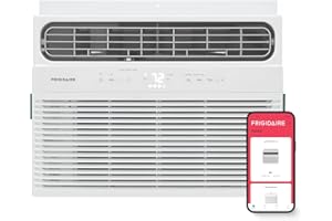 Frigidaire 12,000 BTU Smart Window Air Conditioner with Wi-Fi, Cools Up to 550 Sq. Ft., Remote Control, Quiet Operation, Eco Mode, 3 Fan Speeds, White
