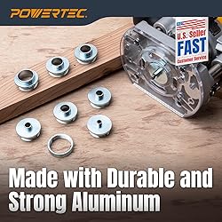 POWERTEC 72147 10pc Router Template Bushing Guides