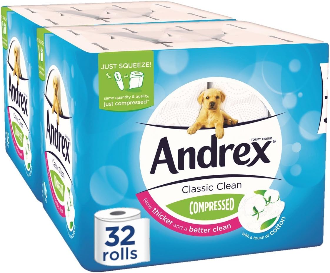 Andrex Classic Clean Compressed Toilet Tissue, Pack of 32 Amazon.co.uk