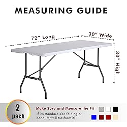 Nasitos 2 Pack Red Fitted Tablecloth Rectangular